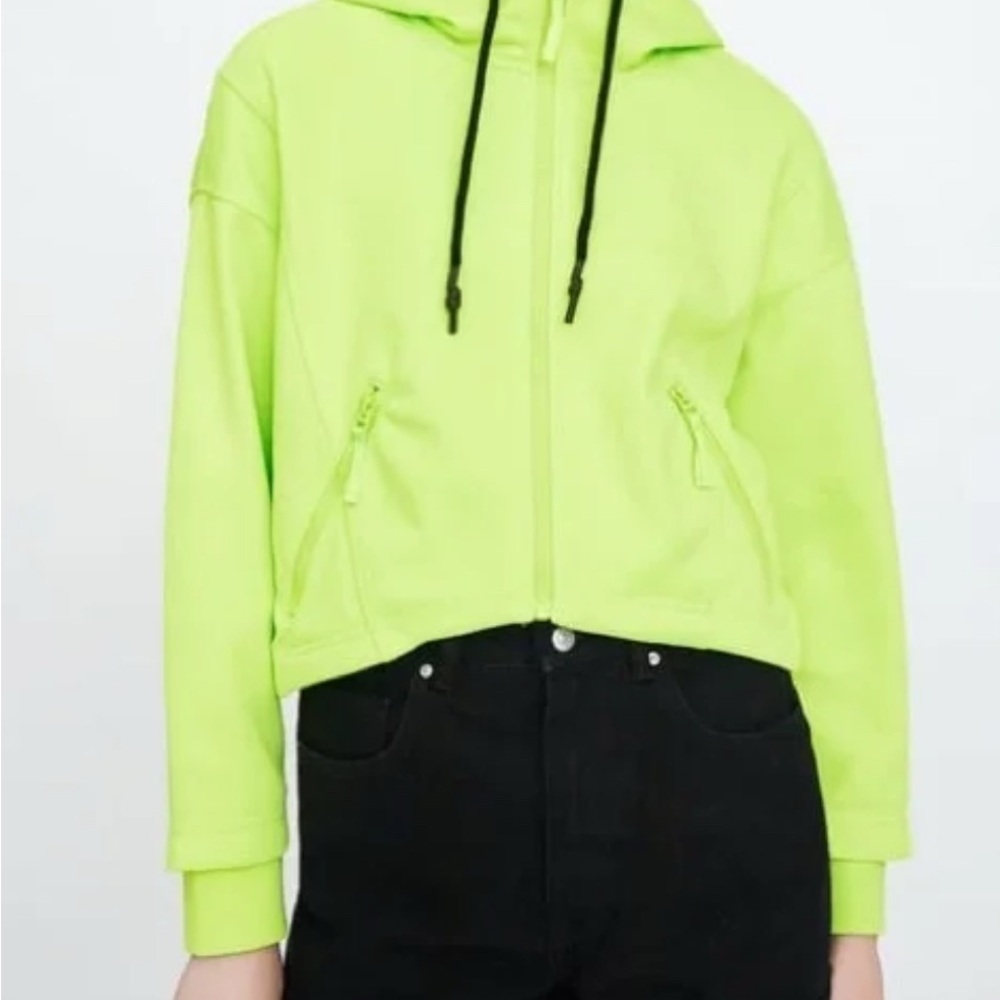 Zara Bright Lime Hoodie for Women